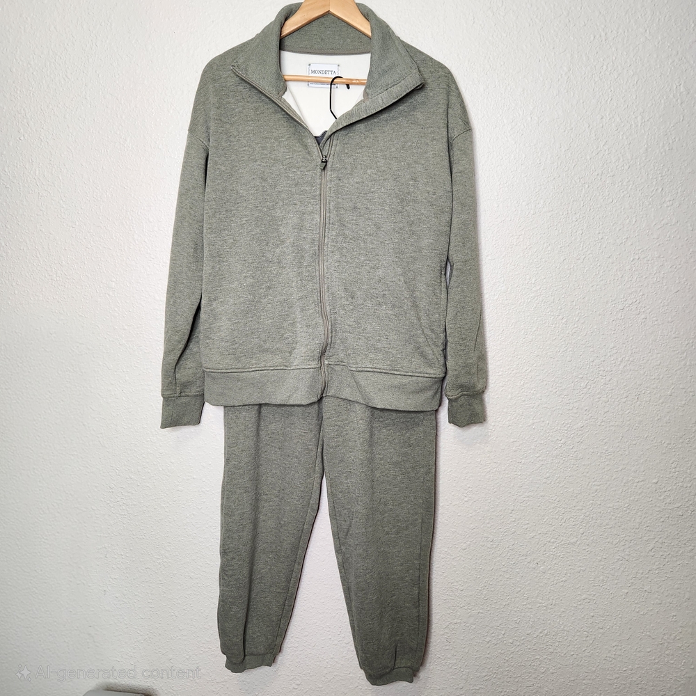 Mondetta Gray Pajama Set Comfortable Loungewear Size Small - Picture 1 of 14
